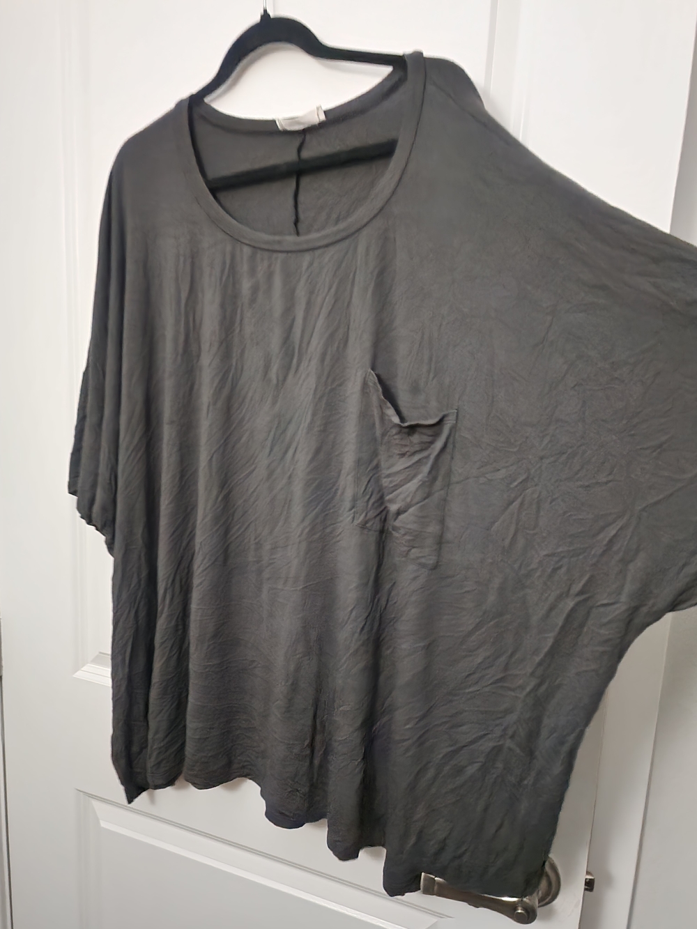 5/$30  Zenana Outfitters Oversized Pocket Tunic - Charcoal - Picture 3 of 4